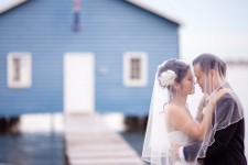 50 bridal photos at Blue boat shed