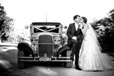 Bride groom car